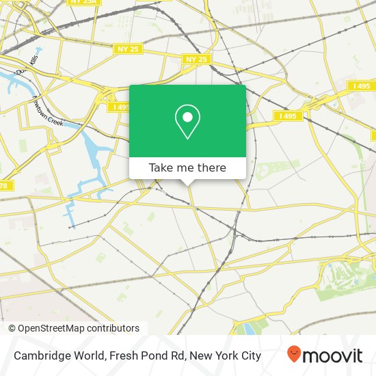 Mapa de Cambridge World, Fresh Pond Rd