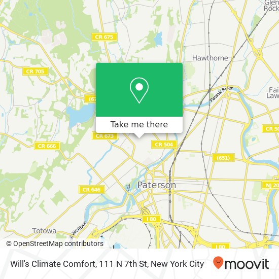 Mapa de Will's Climate Comfort, 111 N 7th St