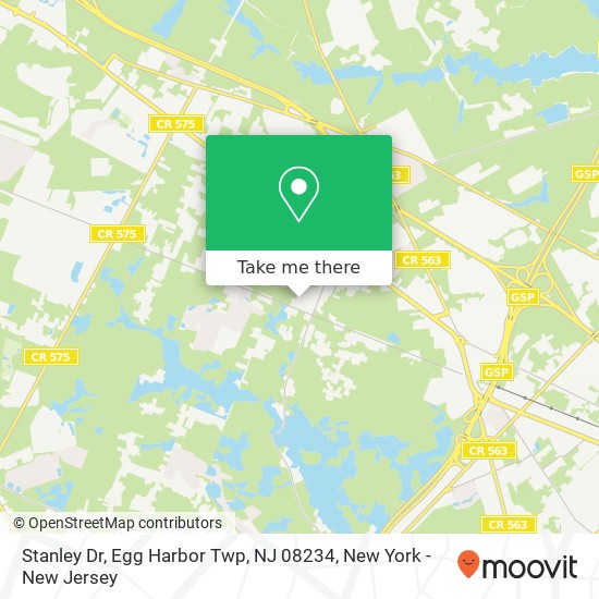 Mapa de Stanley Dr, Egg Harbor Twp, NJ 08234