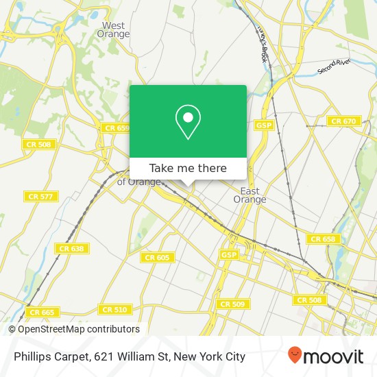 Phillips Carpet, 621 William St map