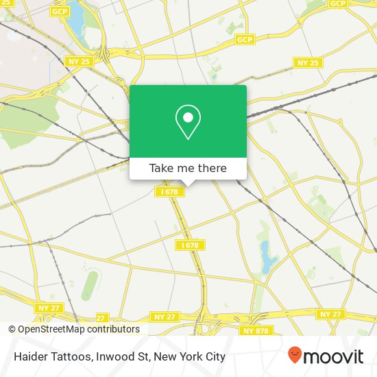 Haider Tattoos, Inwood St map