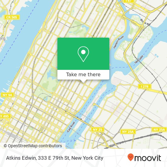 Atkins Edwin, 333 E 79th St map