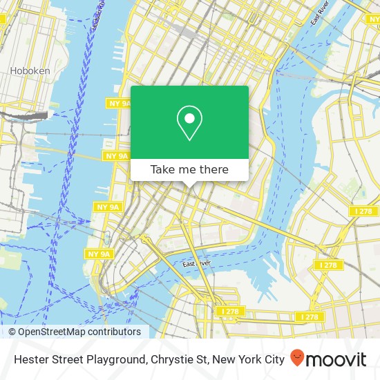 Hester Street Playground, Chrystie St map