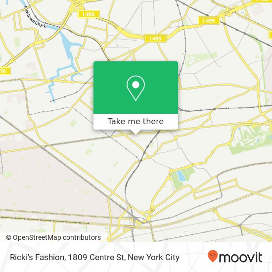 Mapa de Ricki's Fashion, 1809 Centre St