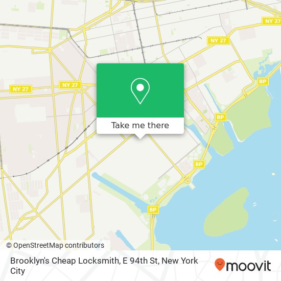 Mapa de Brooklyn's Cheap Locksmith, E 94th St