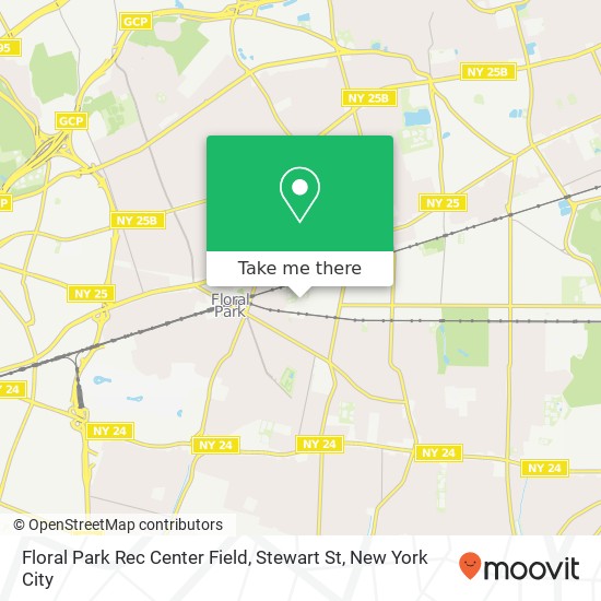 Floral Park Rec Center Field, Stewart St map