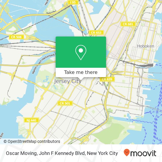 Mapa de Oscar Moving, John F Kennedy Blvd