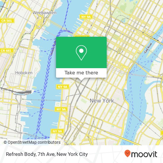Refresh Body, 7th Ave map