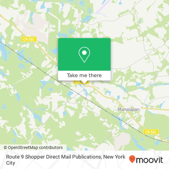 Route 9 Shopper Direct Mail Publications map
