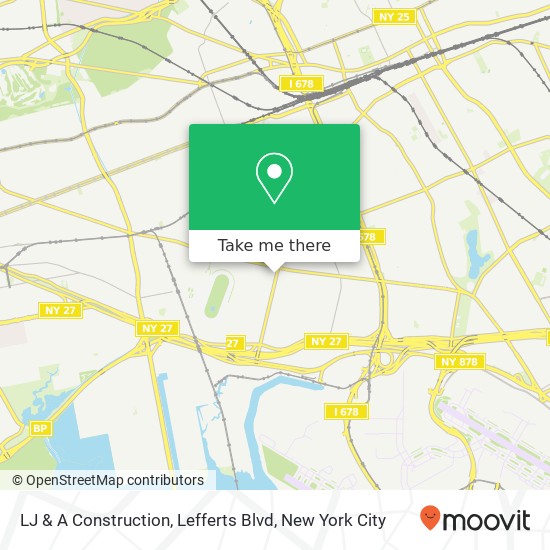 Mapa de LJ & A Construction, Lefferts Blvd