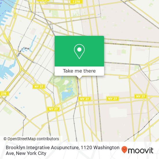 Mapa de Brooklyn Integrative Acupuncture, 1120 Washington Ave