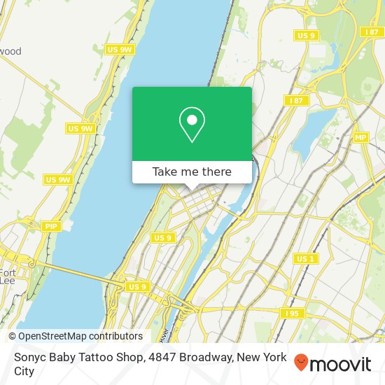 Sonyc Baby Tattoo Shop, 4847 Broadway map