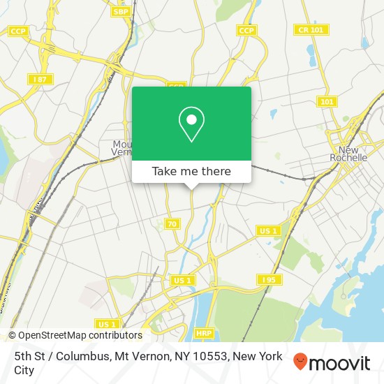 5th St / Columbus, Mt Vernon, NY 10553 map