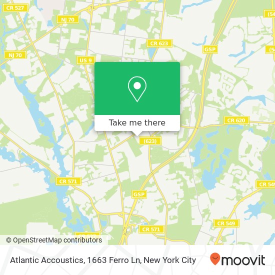 Atlantic Accoustics, 1663 Ferro Ln map