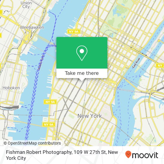 Mapa de Fishman Robert Photography, 109 W 27th St