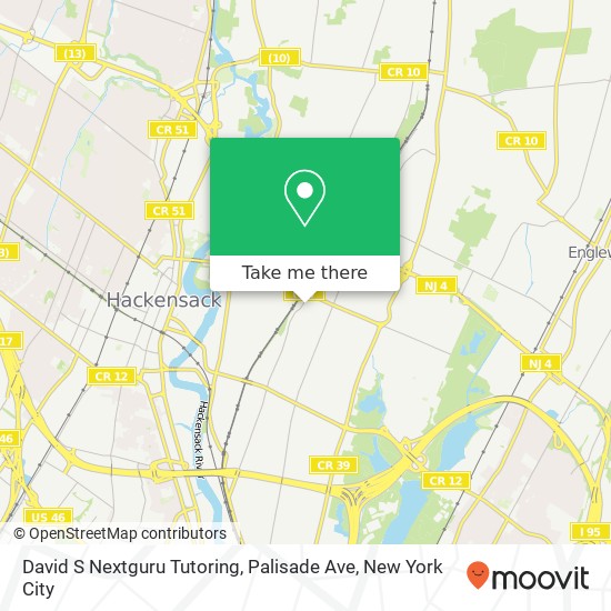David S Nextguru Tutoring, Palisade Ave map