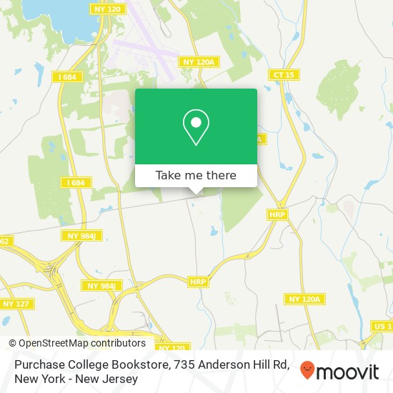 Mapa de Purchase College Bookstore, 735 Anderson Hill Rd