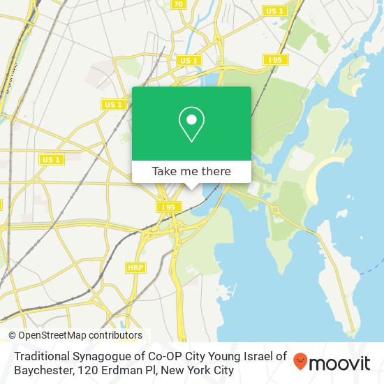 Mapa de Traditional Synagogue of Co-OP City Young Israel of Baychester, 120 Erdman Pl