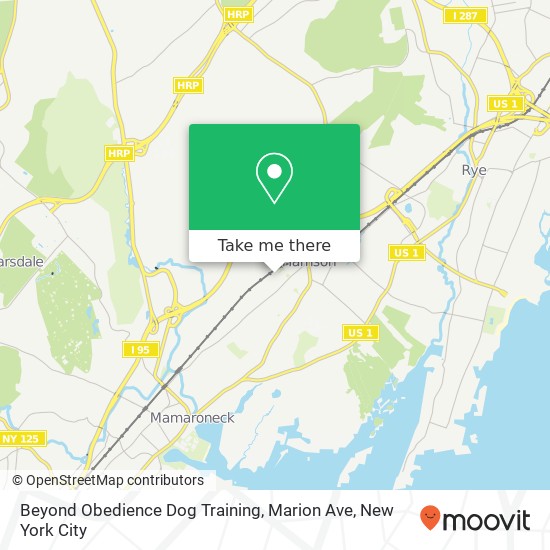 Beyond Obedience Dog Training, Marion Ave map