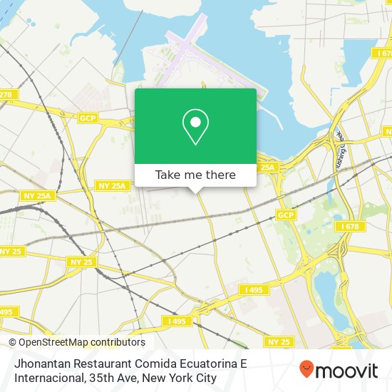 Mapa de Jhonantan Restaurant Comida Ecuatorina E Internacional, 35th Ave