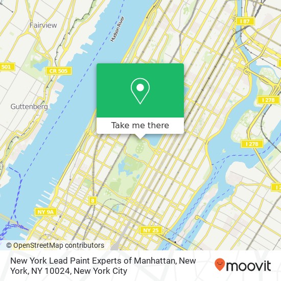 Mapa de New York Lead Paint Experts of Manhattan, New York, NY 10024