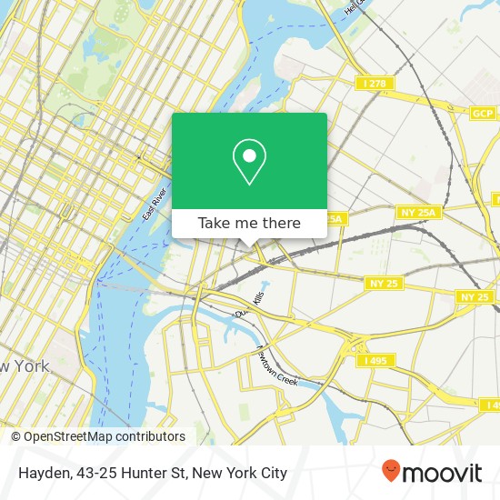Mapa de Hayden, 43-25 Hunter St