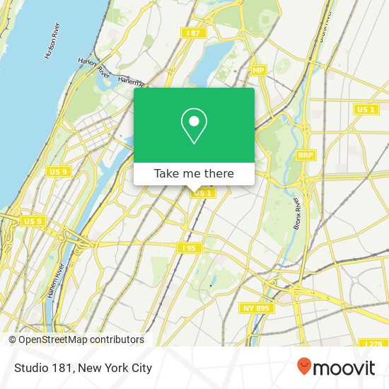 Studio 181 map