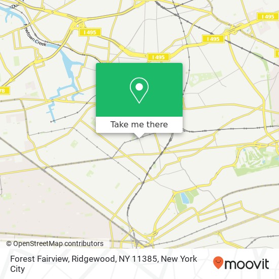 Mapa de Forest Fairview, Ridgewood, NY 11385