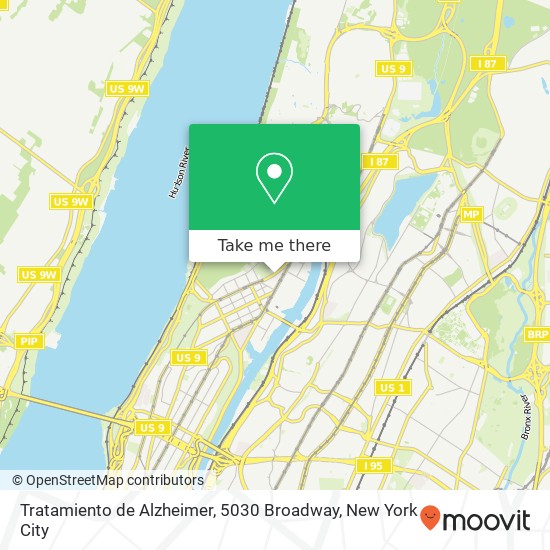 Tratamiento de Alzheimer, 5030 Broadway map