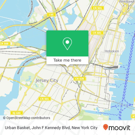 Mapa de Urban Basket, John F Kennedy Blvd