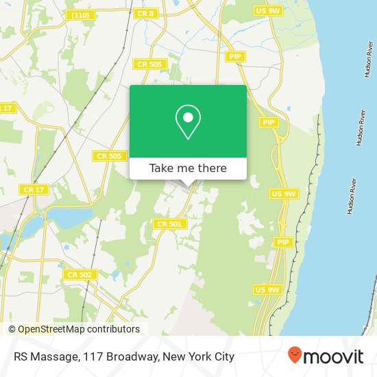 RS Massage, 117 Broadway map