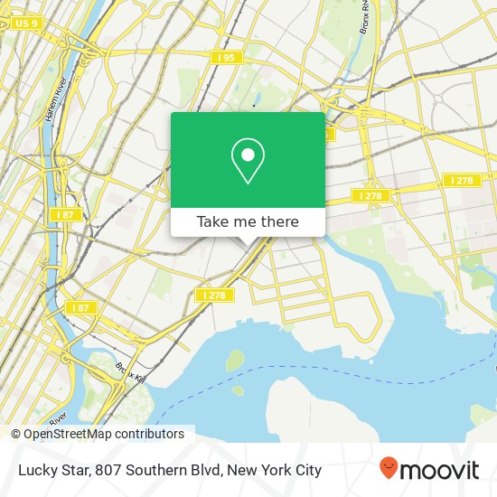 Lucky Star, 807 Southern Blvd map