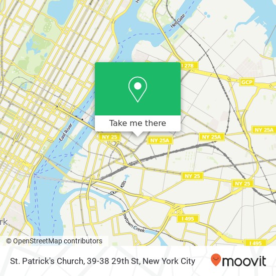 Mapa de St. Patrick's Church, 39-38 29th St