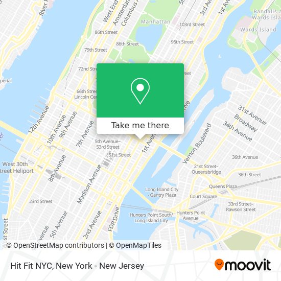 Mapa de Hit Fit NYC