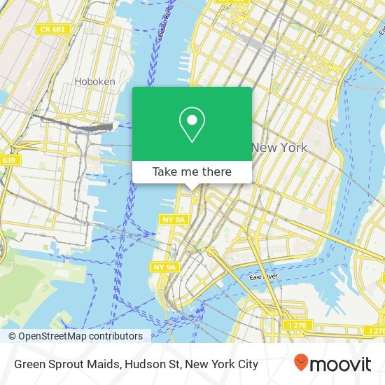 Green Sprout Maids, Hudson St map