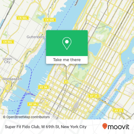 Super Fit Fido Club, W 69th St map