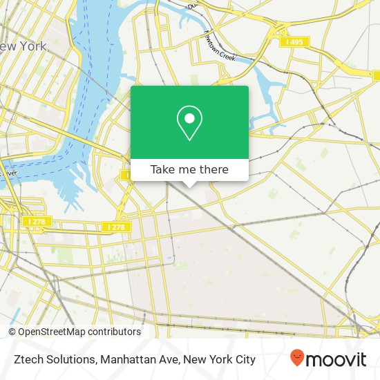 Mapa de Ztech Solutions, Manhattan Ave