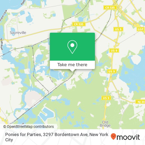 Mapa de Ponies for Parties, 3297 Bordentown Ave