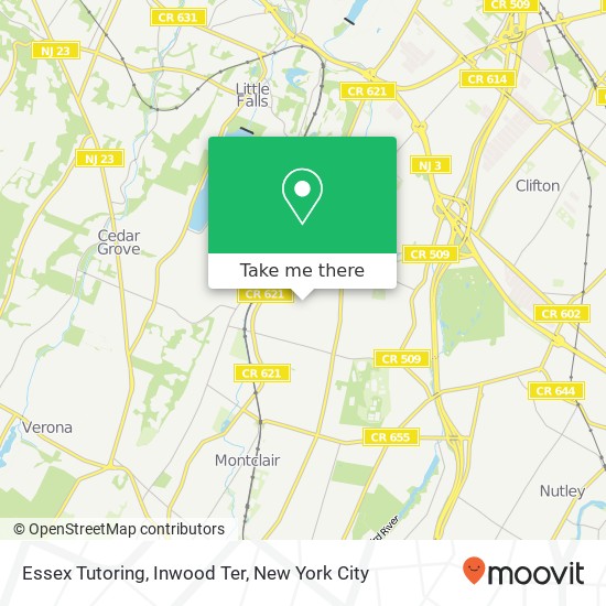 Essex Tutoring, Inwood Ter map