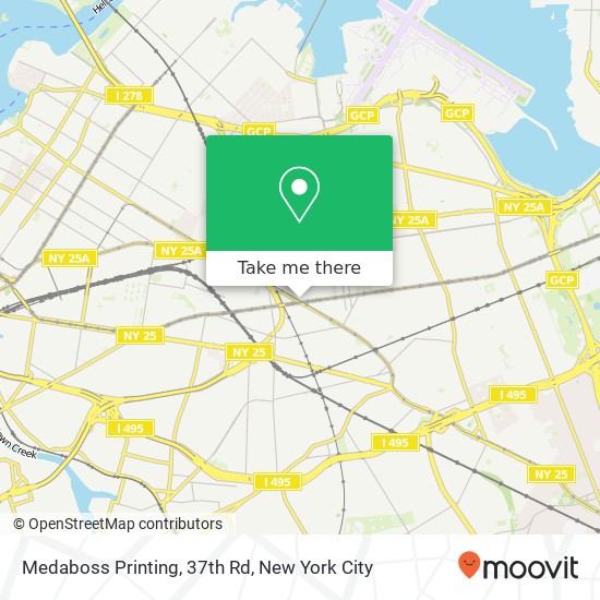 Medaboss Printing, 37th Rd map
