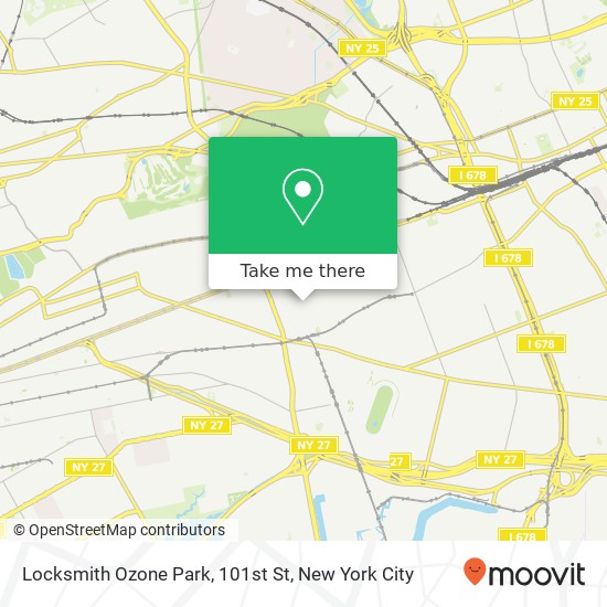 Locksmith Ozone Park, 101st St map