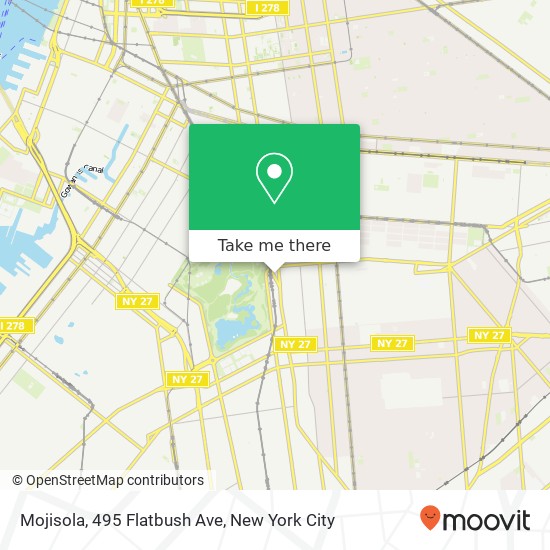 Mojisola, 495 Flatbush Ave map