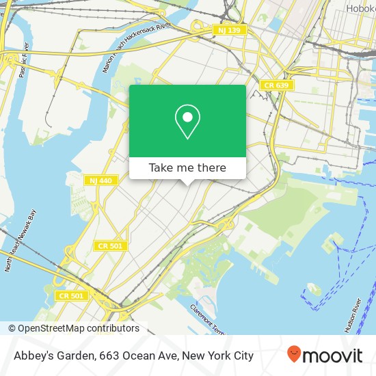 Mapa de Abbey's Garden, 663 Ocean Ave