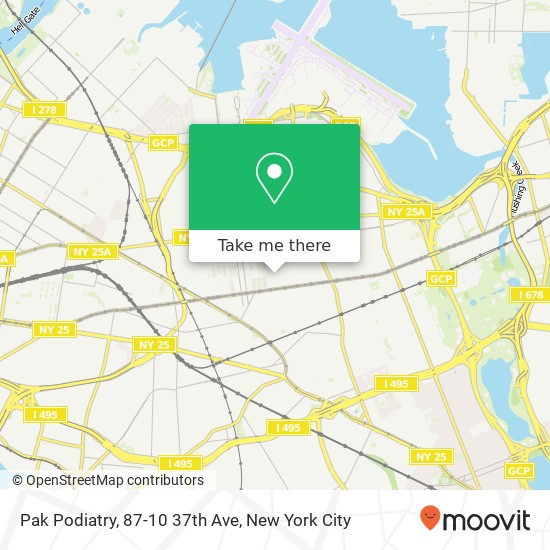 Pak Podiatry, 87-10 37th Ave map