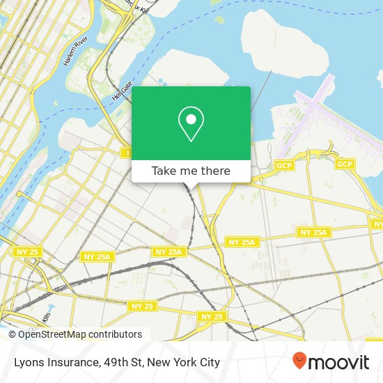 Lyons Insurance, 49th St map