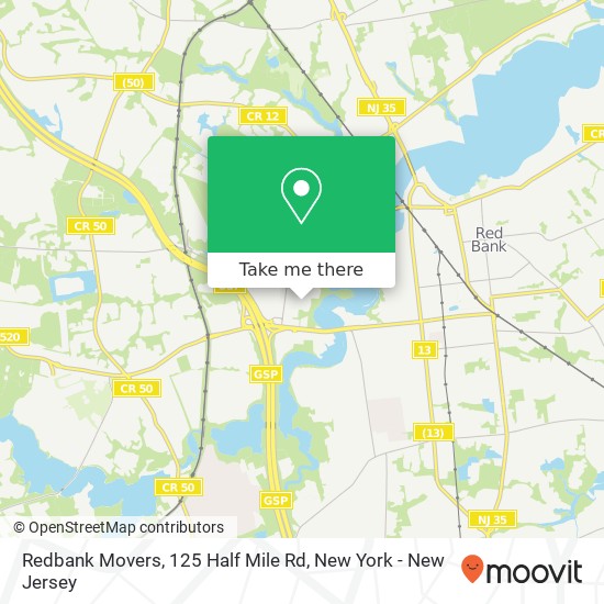 Mapa de Redbank Movers, 125 Half Mile Rd