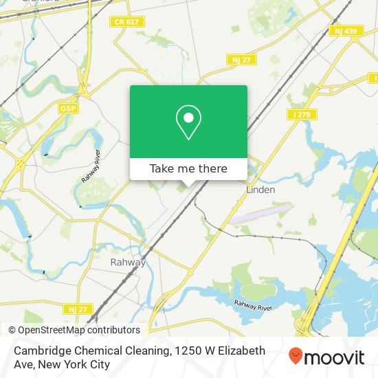 Mapa de Cambridge Chemical Cleaning, 1250 W Elizabeth Ave
