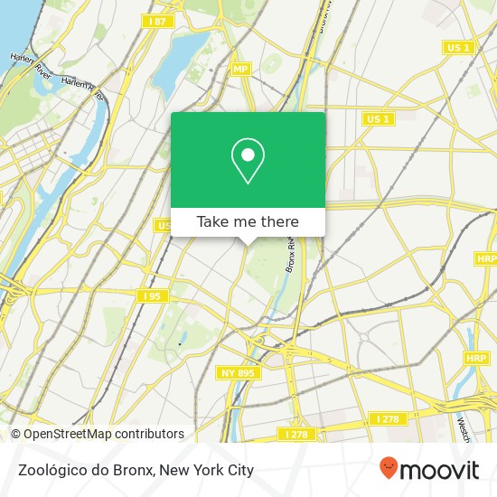 Zoológico do Bronx map