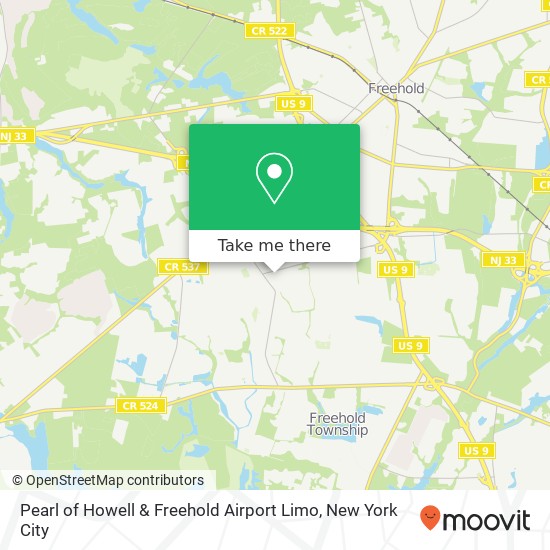 Mapa de Pearl of Howell & Freehold Airport Limo