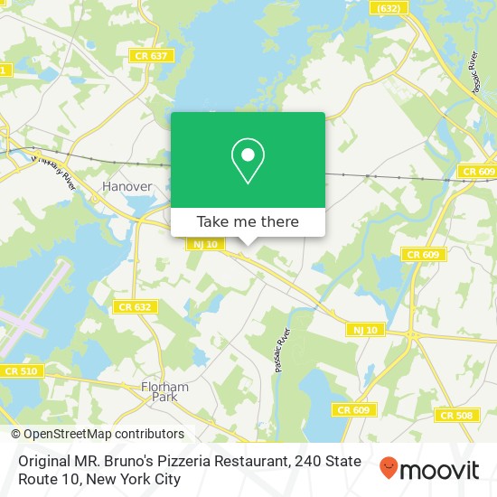 Original MR. Bruno's Pizzeria Restaurant, 240 State Route 10 map